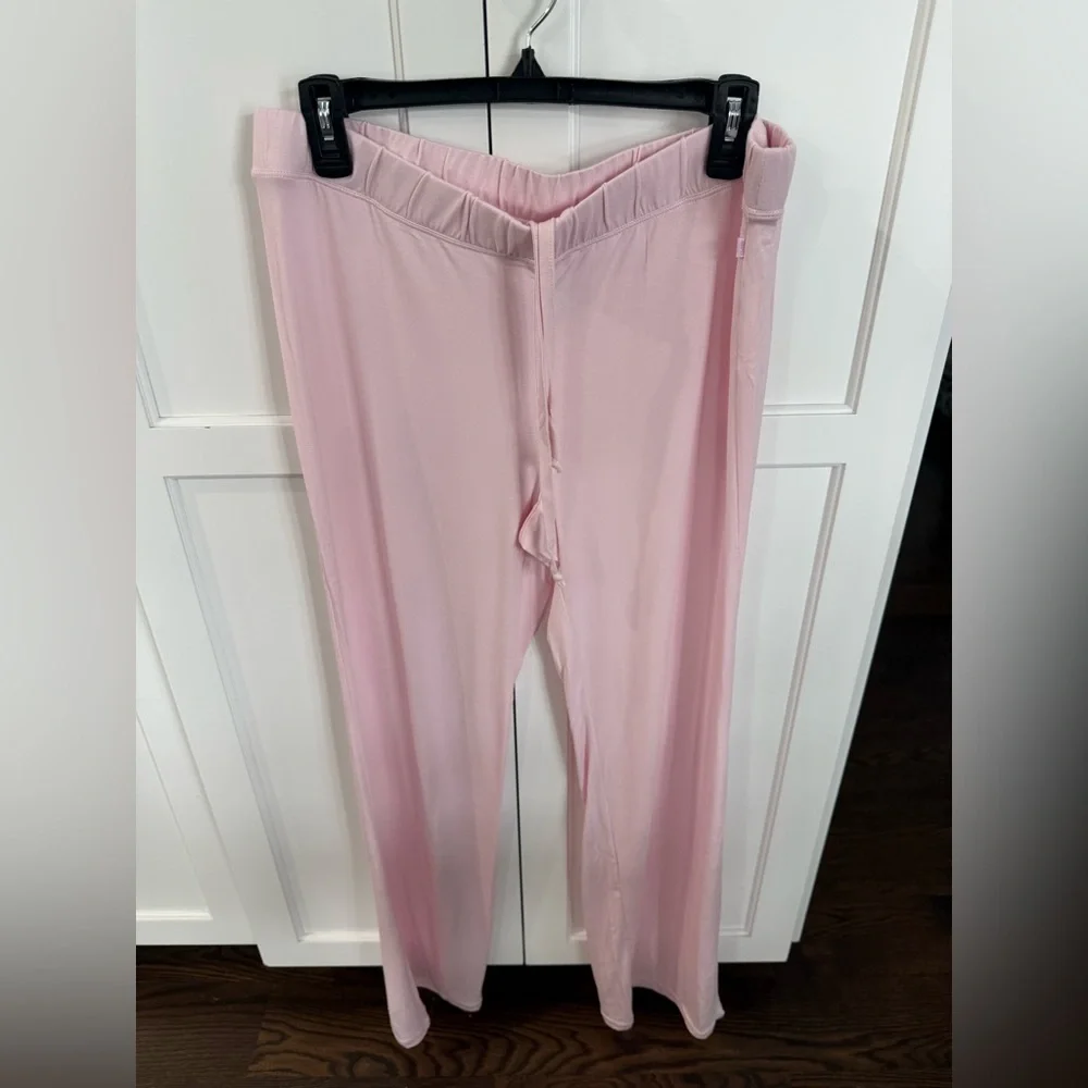 SKIMS NEW Sleep Long PJ Set Large Pink Bloom